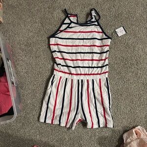 Vineyard vines and target collab girls romper red white and blue with pockets